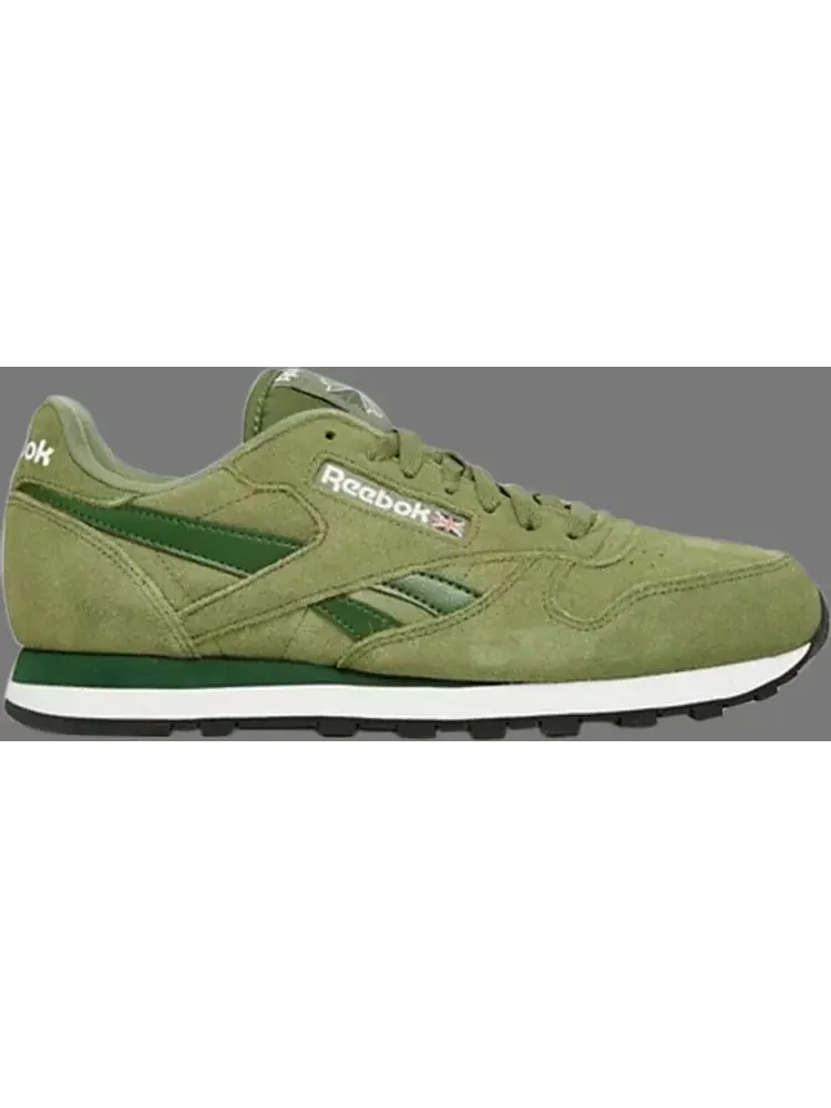 Кроссовки classic leather suede 'green' Reebok — изображение 1 из 1, зеленый