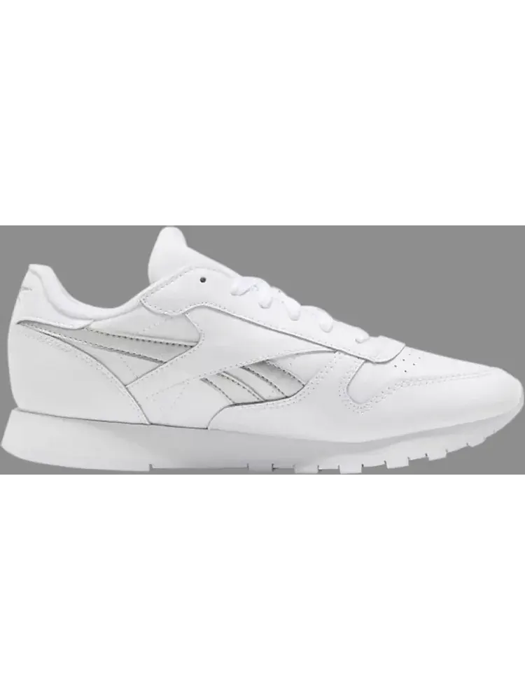 Кроссовки wmns classic leather 'white silver metallic' Reebok — изображение 1 из 1, белый