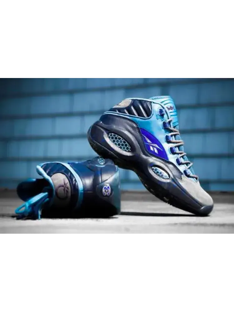 Кроссовки question mid 'stash' Reebok — изображение 2 из 6, синий