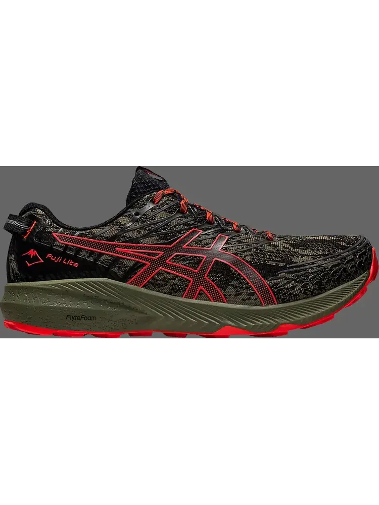 Кроссовки fuji lite 3 'mantle green cherry tomato' Asics — изображение 1 из 1, зеленый