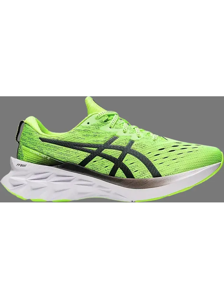 Кроссовки novablast 2 'hazard green' Asics — изображение 1 из 1, зеленый