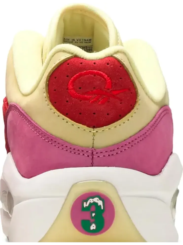 Кроссовки bbc ice cream x question low 'yellow red' Reebok — изображение 7 из 8, красный