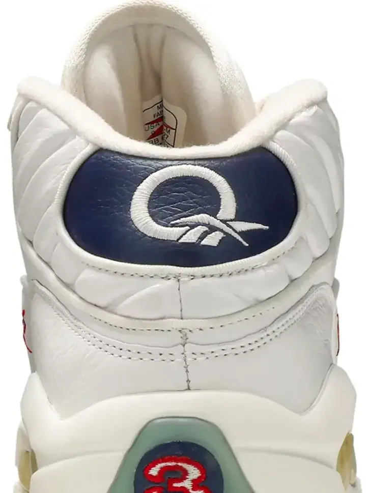 Кроссовки Reebok Question Mid — изображение 7 из 8, белый/темно-синий