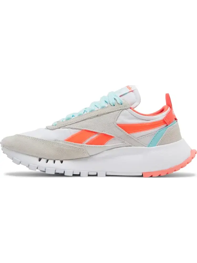 Кроссовки wmns classic leather legacy 'white orange flare' Reebok — изображение 3 из 8, белый