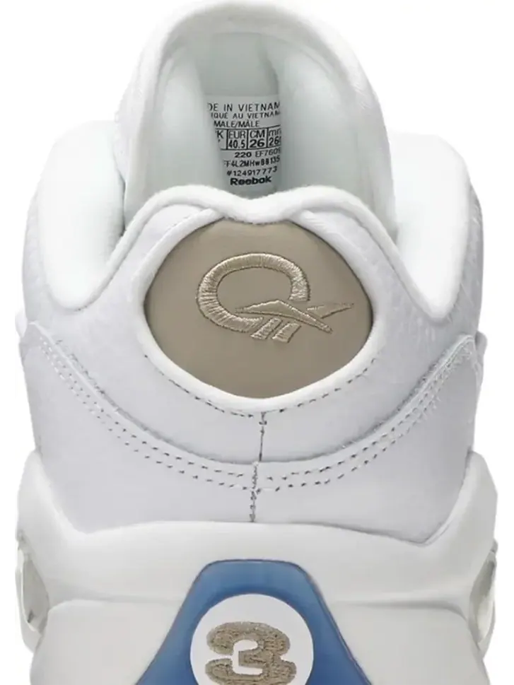 Кроссовки question low retro 'oatmeal' 2020 Reebok — изображение 7 из 8, белый