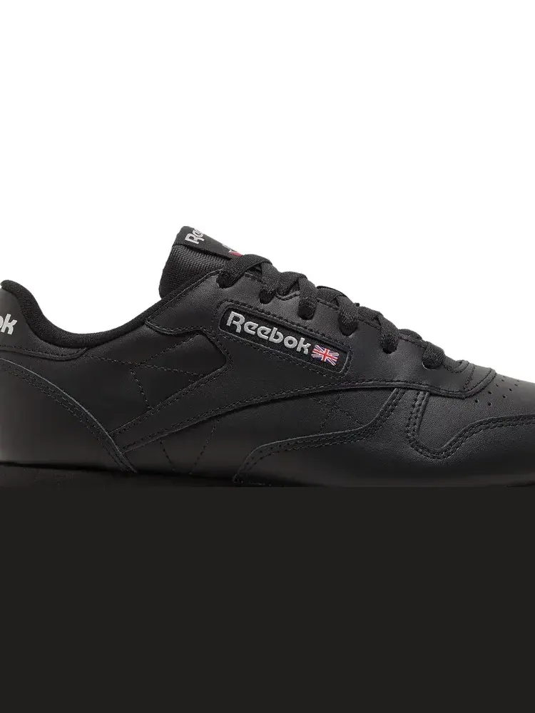 Кроссовки wmns classic leather 'black pure grey' Reebok — изображение 2 из 8, черный