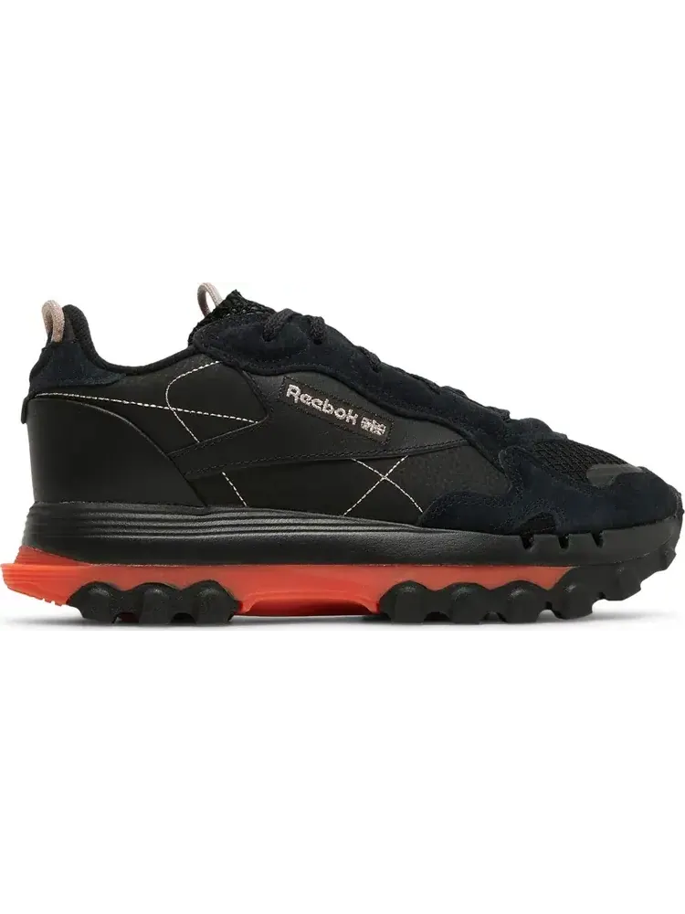 Кроссовки cardi b x wmns classic leather 'core black fiery orange' Reebok — изображение 1 из 8, черный