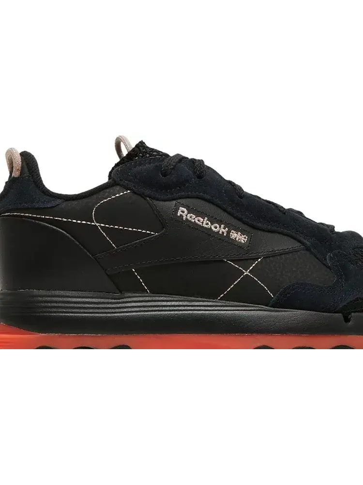 Кроссовки cardi b x wmns classic leather 'core black fiery orange' Reebok — изображение 2 из 8, черный