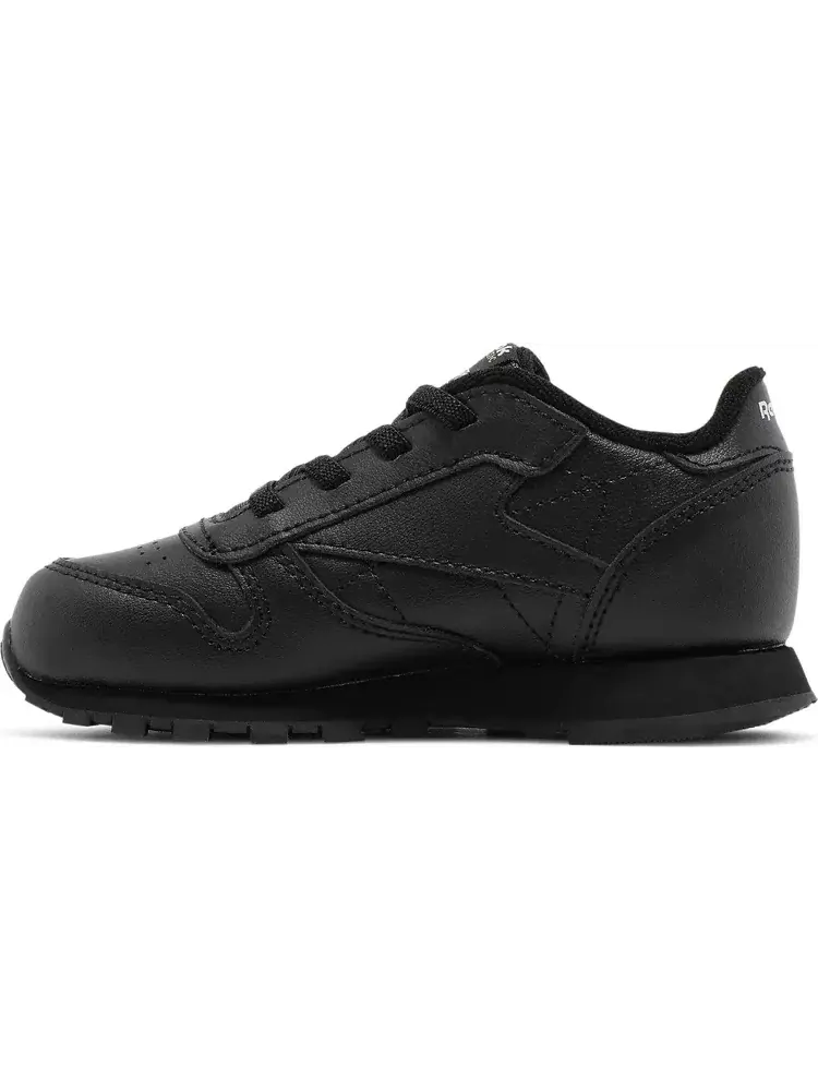Кроссовки classic leather toddler 'triple black' Reebok — изображение 3 из 8, черный