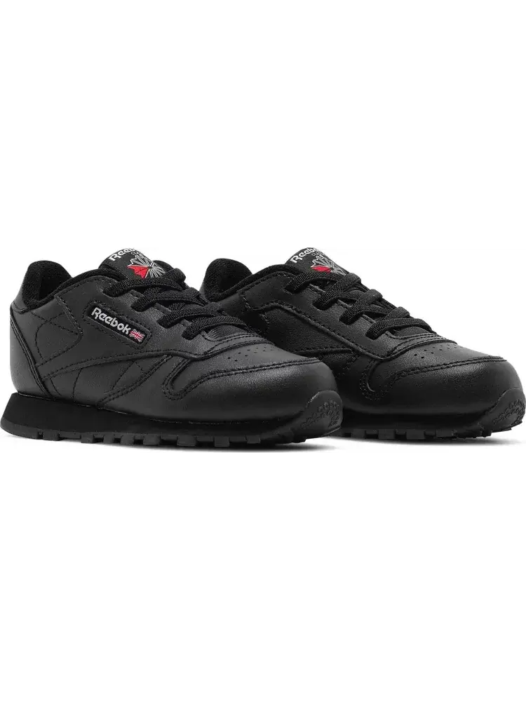 Кроссовки classic leather toddler 'triple black' Reebok — изображение 8 из 8, черный