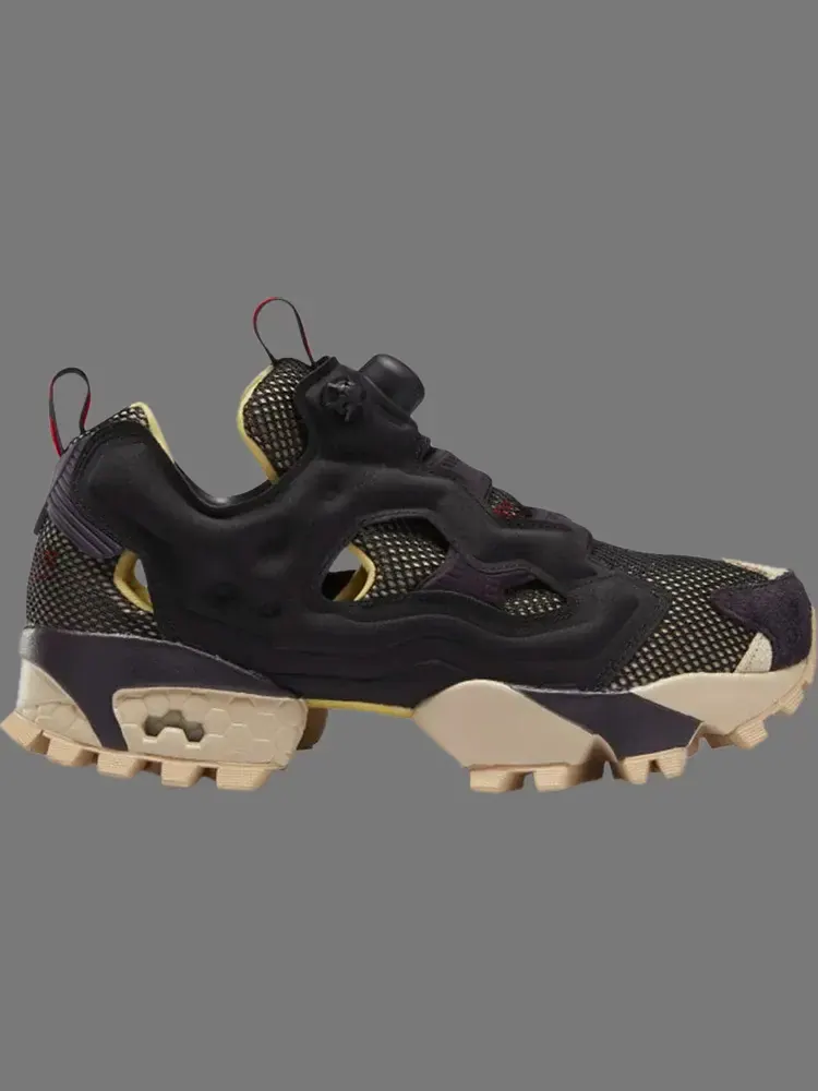 Кроссовки instapump fury trail 'black weathered yellow' Reebok — изображение 1 из 1, черный