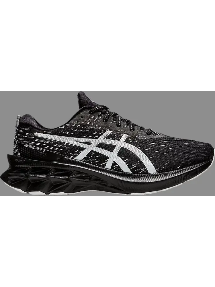 Кроссовки novablast 2 'black pure silver' Asics — изображение 1 из 1, черный