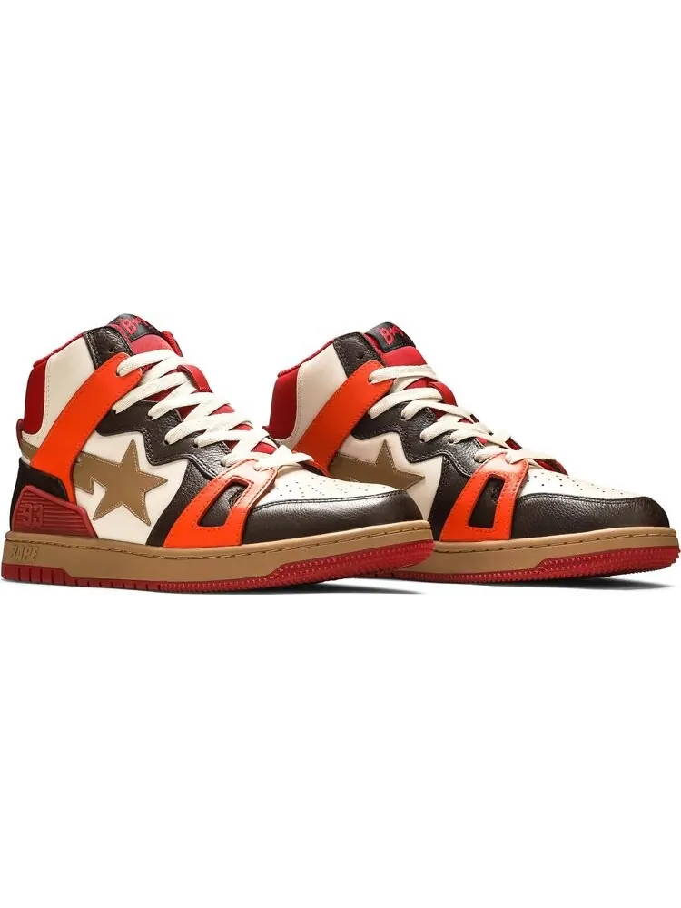 Кроссовки Bape Sta 93 HI Red Orange Light Sand — изображение 8 из 8, красный