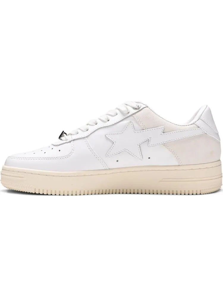 Кроссовки Bapesta Low Suede Heel - White — изображение 3 из 8, белый