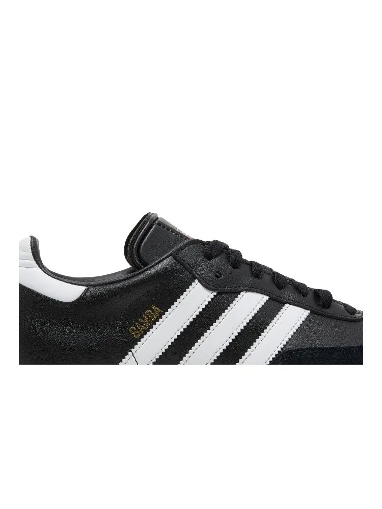 Кроссовки Adidas Samba Leather 'Core Black' — изображение 2 из 4, черный