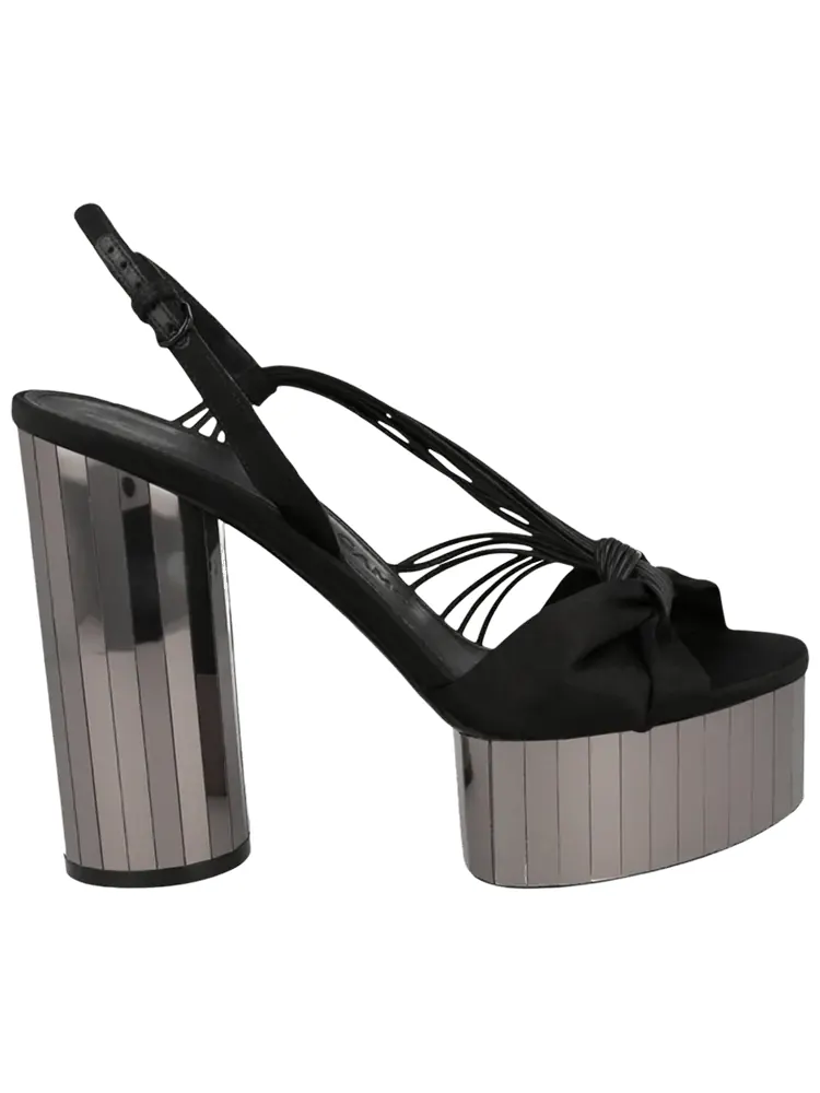 Женские туфли на платформе Ferragamo Sabrina с зеркальной поверхностью — изображение 1 из 1, черный
