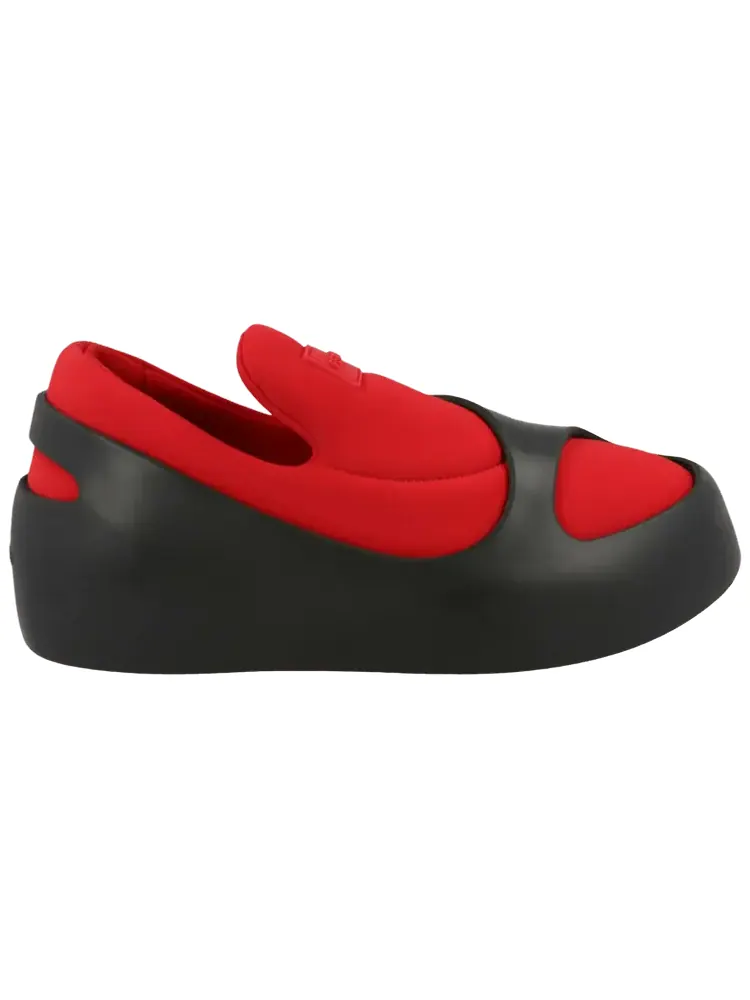 Кроссовки-слипоны Ferragamo Lunar Paneled Slip-On Sneaker — изображение 1 из 1, красный