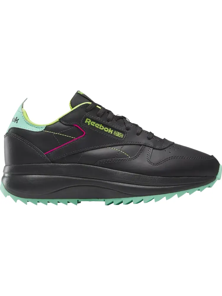 Кроссовки Wmns Classic Leather SP Extra 'Black Laser Lime' — изображение 1 из 1, черный
