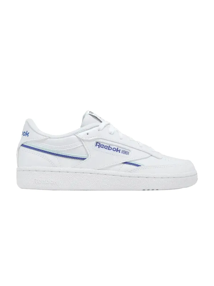Кроссовки Reebok Wmns Club C 85 Vegan 'White Aqua Dust' — изображение 1 из 1, белый/фиолетовый/голубой