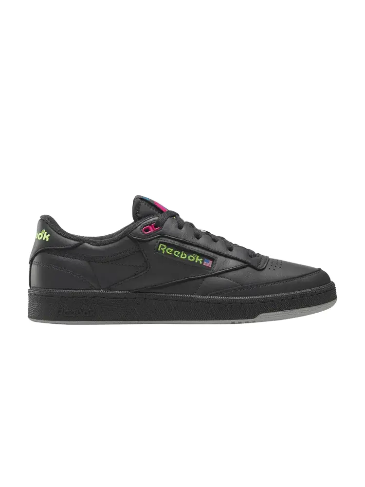 Кроссовки Reebok Club C 85 Vintage 'Black Pink Green' — изображение 1 из 1, серый/серый/серый