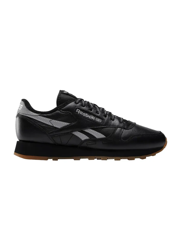 Кроссовки Reebok Places+Faces x Classic Leather 'Black' — изображение 1 из 1, черный/серебристый/белый