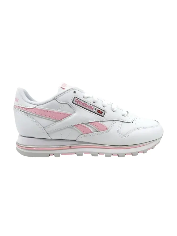Кроссовки Reebok Wmns Classic Leather Clip V2 — изображение 1 из 1, белый розовый