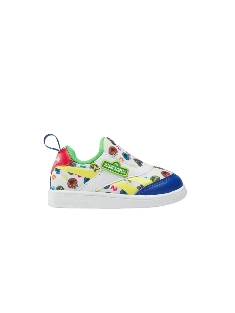 Кроссовки Reebok Sesame Street x Club C Revenge Toddler 'Elmo and Friends' — изображение 1 из 1, белый/зеленый/желтый