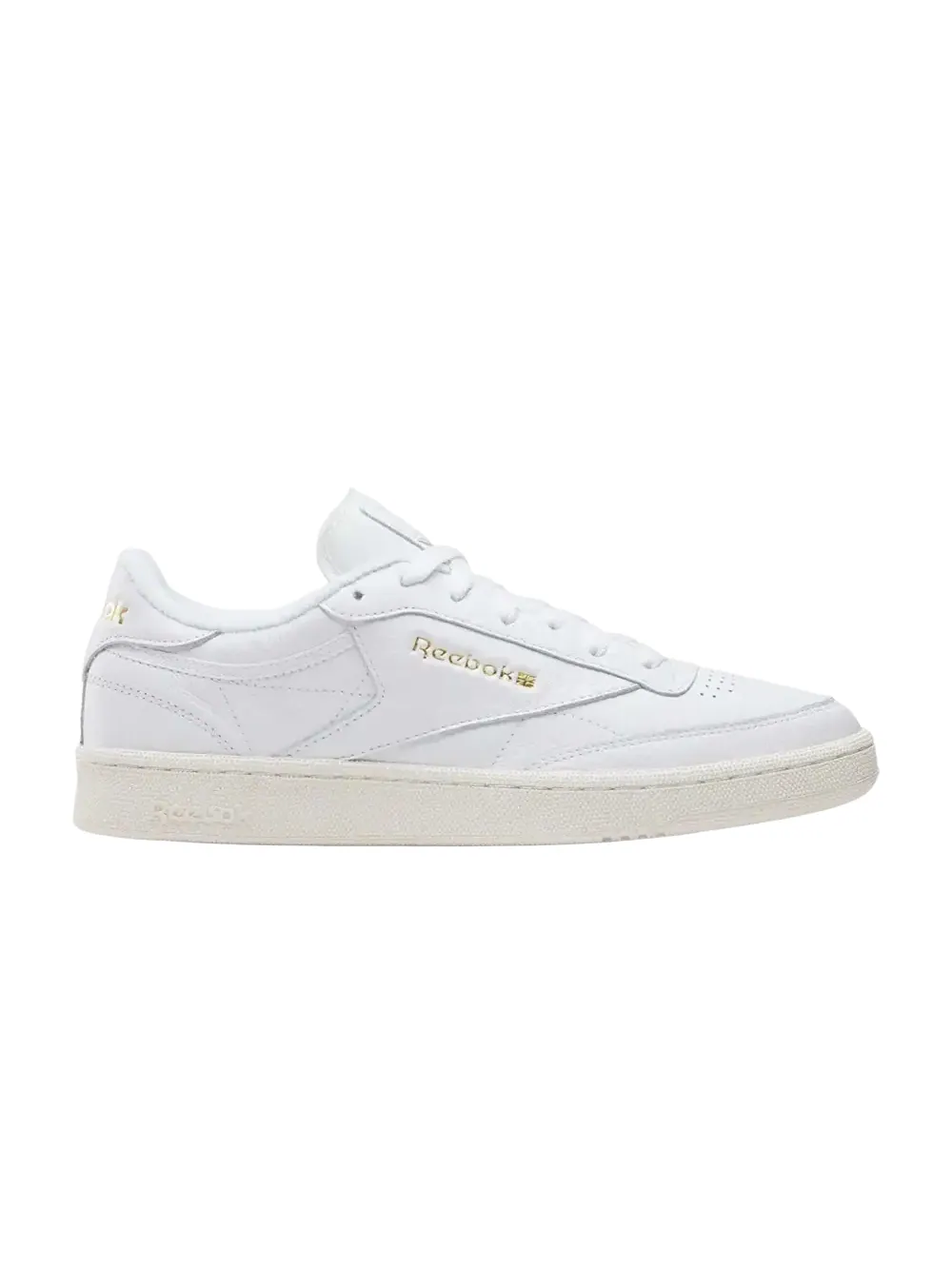 Кроссовки Reebok Club C 85 — изображение 1 из 1, белый//золотистый