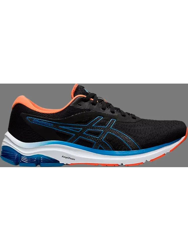 Кроссовки gel pulse 12 'black reborn blue' Asics — изображение 1 из 1, черный
