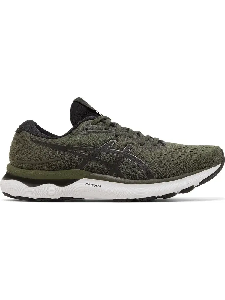 Кроссовки gel nimbus 24 'olive canvas' Asics — изображение 1 из 8, зеленый