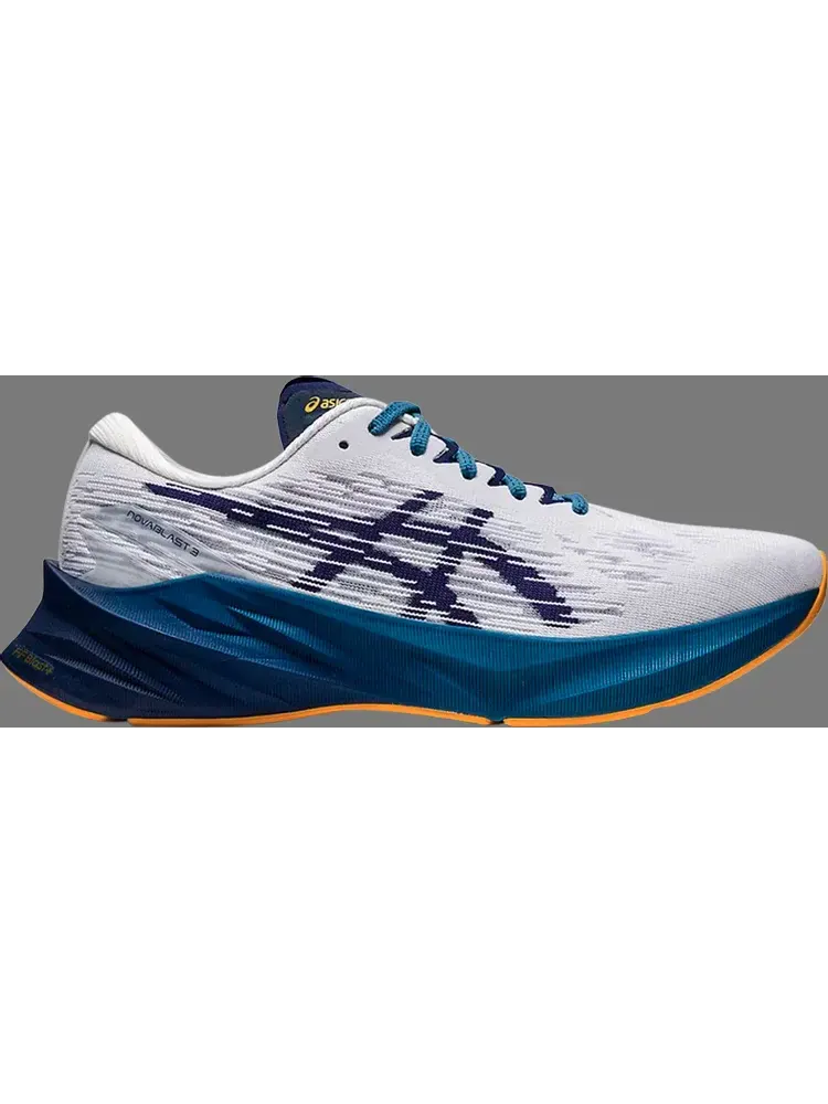 Кроссовки novablast 3 'white deep ocean' Asics — изображение 1 из 1, белый