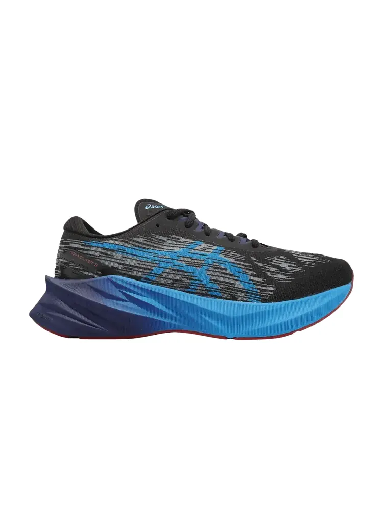 Кроссовки ASICS Novablast 3 2E Wide 'Black Island Blue' — изображение 1 из 1, черный/синий