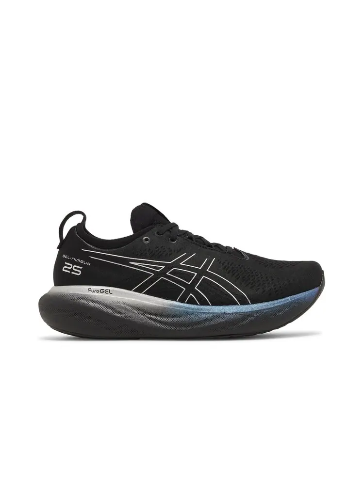 Кроссовки Gel Nimbus 25 Platinum 'Black Pure Silver' — изображение 1 из 8, черный серебристый