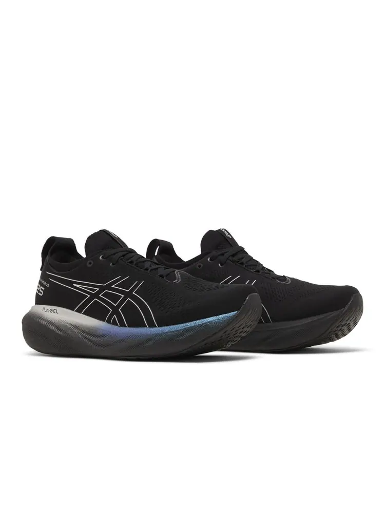 Кроссовки Gel Nimbus 25 Platinum 'Black Pure Silver' — изображение 8 из 8, черный серебристый