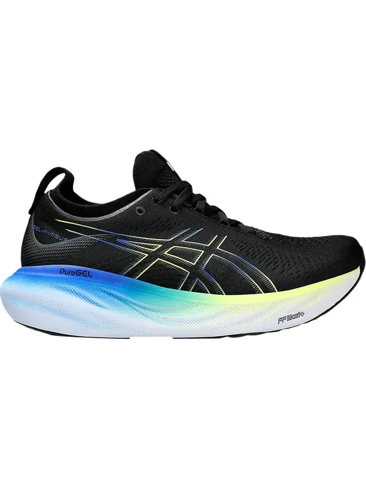 Кроссовки Gel Nimbus 25 Wide 'Black Glow Yellow' — изображение 1 из 1, черный