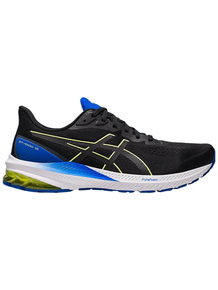 Кроссовки ASICS GT 1000 12 'Black Blue Yellow' — изображение 1 из 1, черный синий желтый