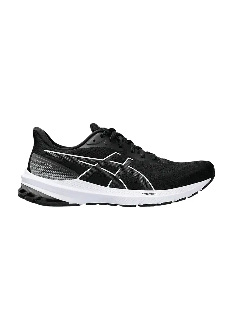 Кроссовки ASICS GT 1000 12 'Black White' — изображение 1 из 1, черный/белый