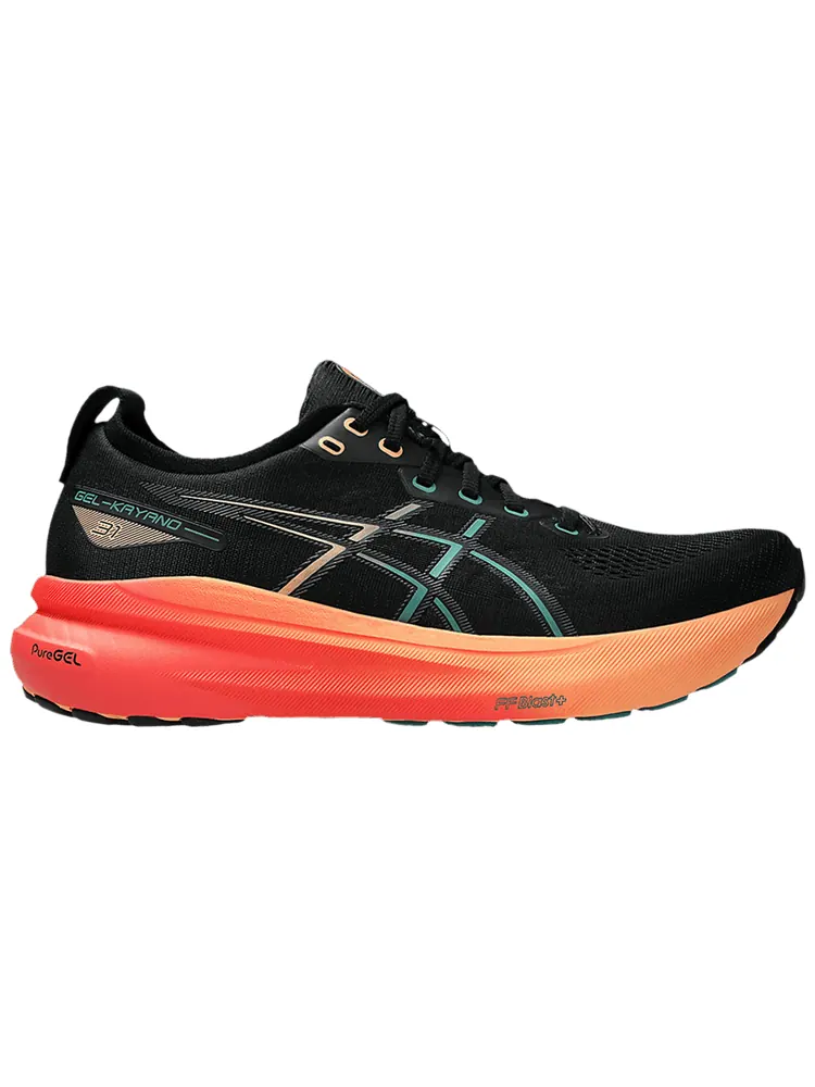 Кроссовки ASICS Gel Kayano 31 Wide 'Black Rainy Lake Orange' — изображение 1 из 1, черный оранжевый