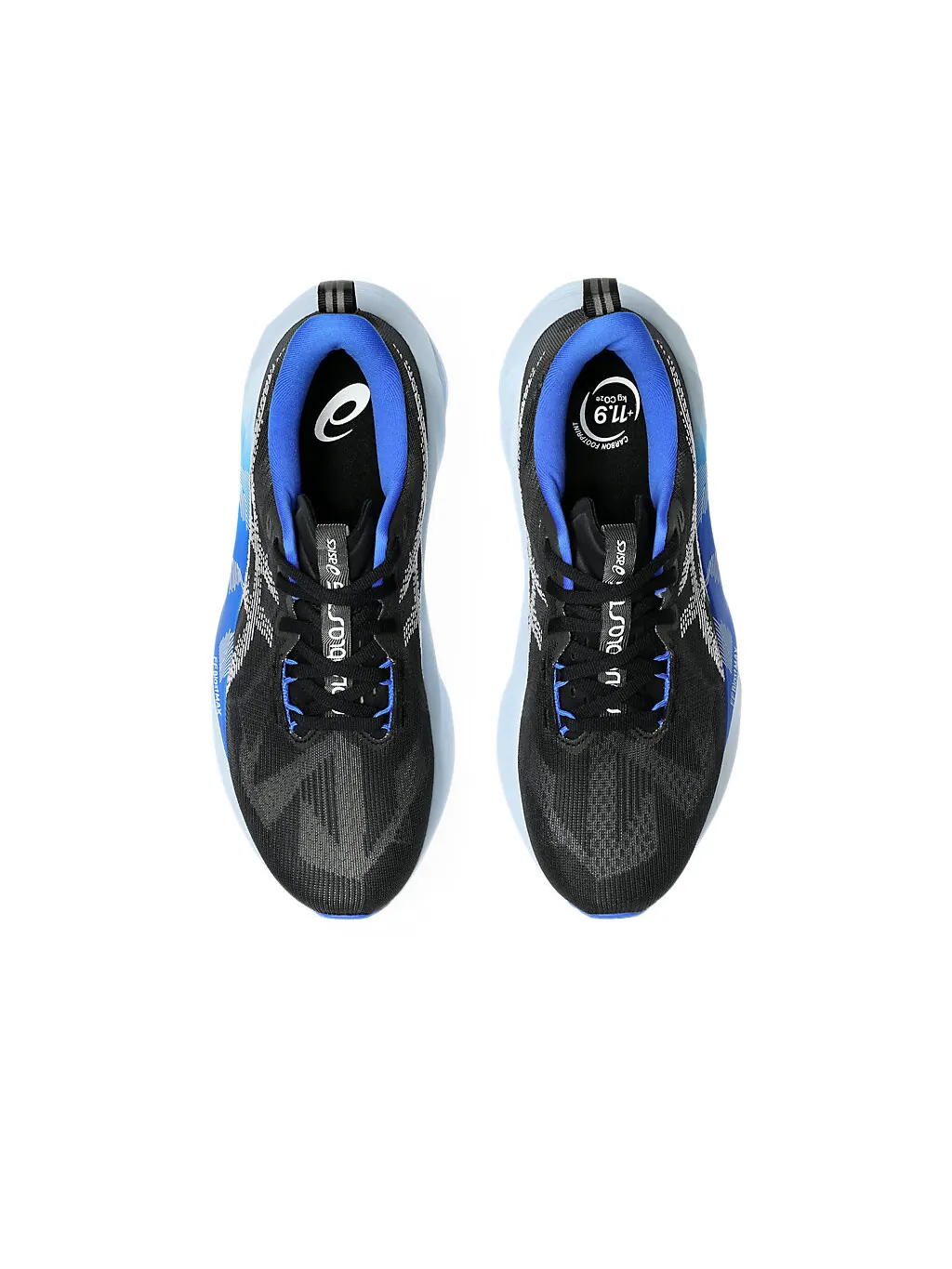 Беговые мужские кроссовки Asics Novablast 5, Black/White — изображение 4 из 7, черный/белый