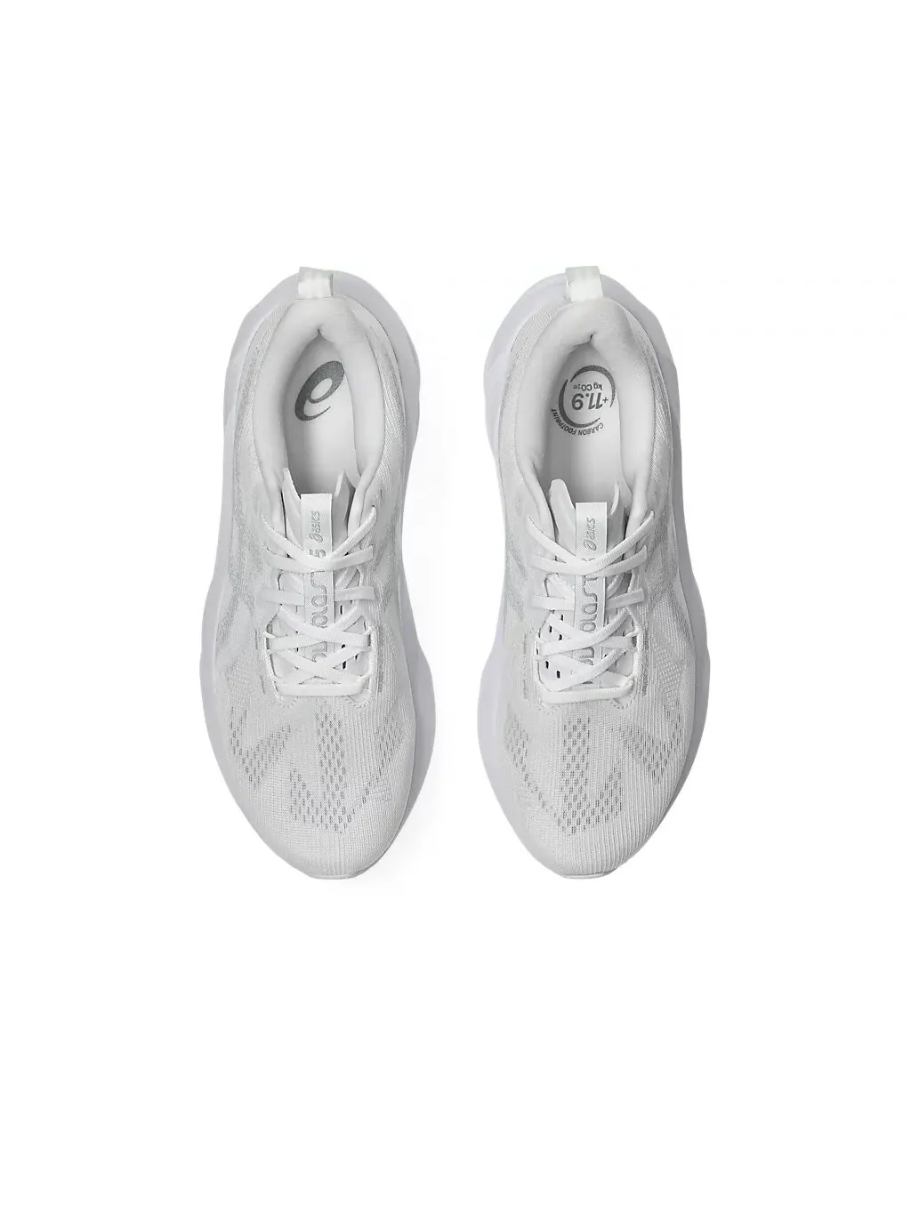 Беговые мужские кроссовки Asics Novablast 5 — изображение 4 из 7, белый/серый
