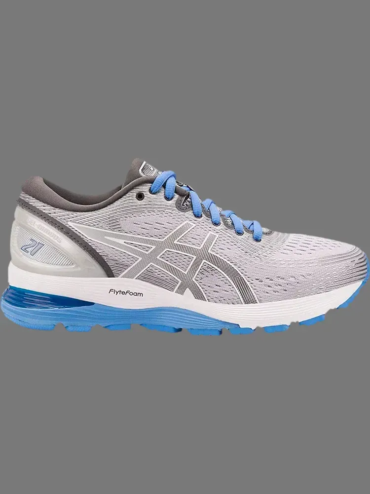Кроссовки wmns gel nimbus 21 'mid grey blue' Asics — изображение 1 из 1, серый
