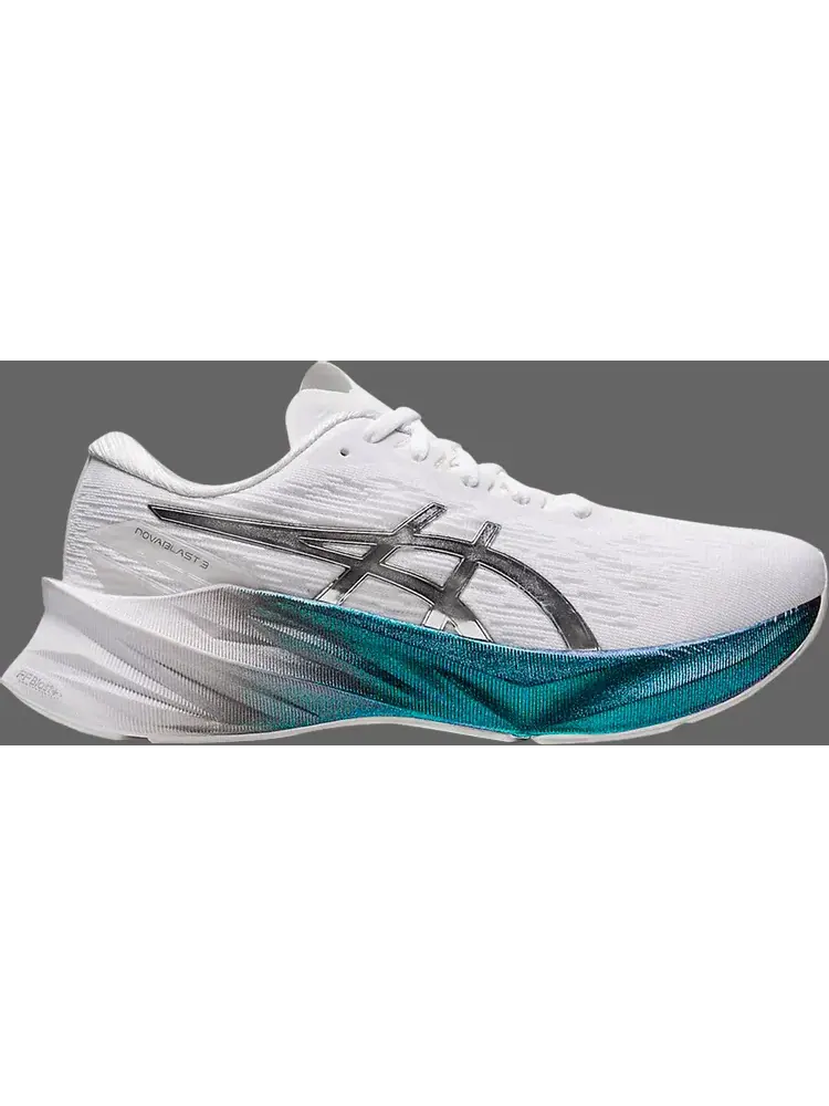 Кроссовки wmns novablast 3 platinum 'white metallic blue' Asics — изображение 1 из 1, белый