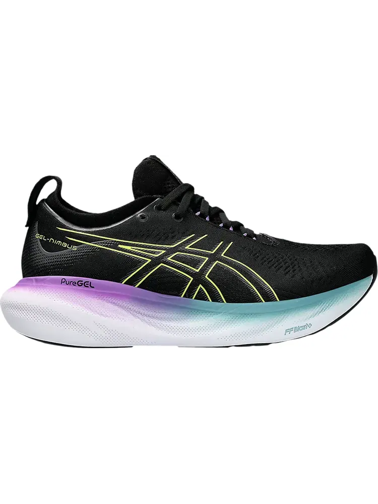 Кроссовки Wmns Gel Nimbus 25 Wide 'Black Glow Yellow' — изображение 1 из 1, черный