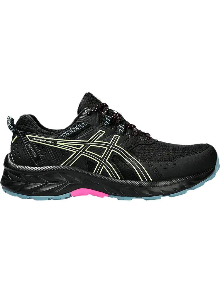 Кроссовки Wmns Gel Venture 9 Waterproof 'Black Lime Green' — изображение 1 из 1, черный