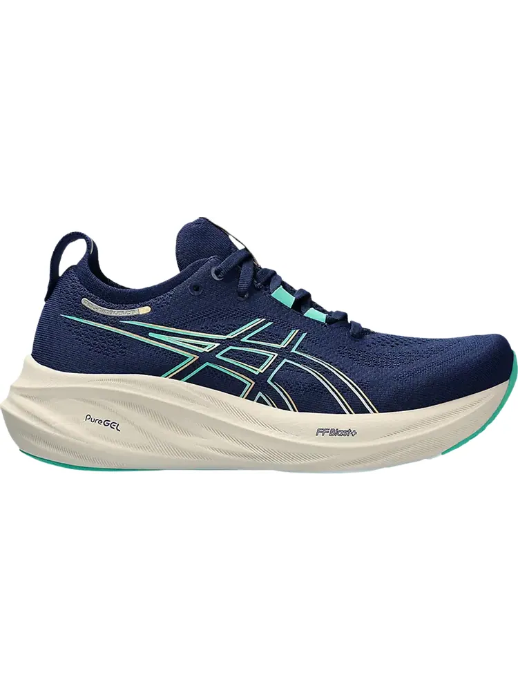 Кроссовки Wmns Gel Nimbus 26 Wide 'French Blue Electric Lime' — изображение 1 из 1, синий