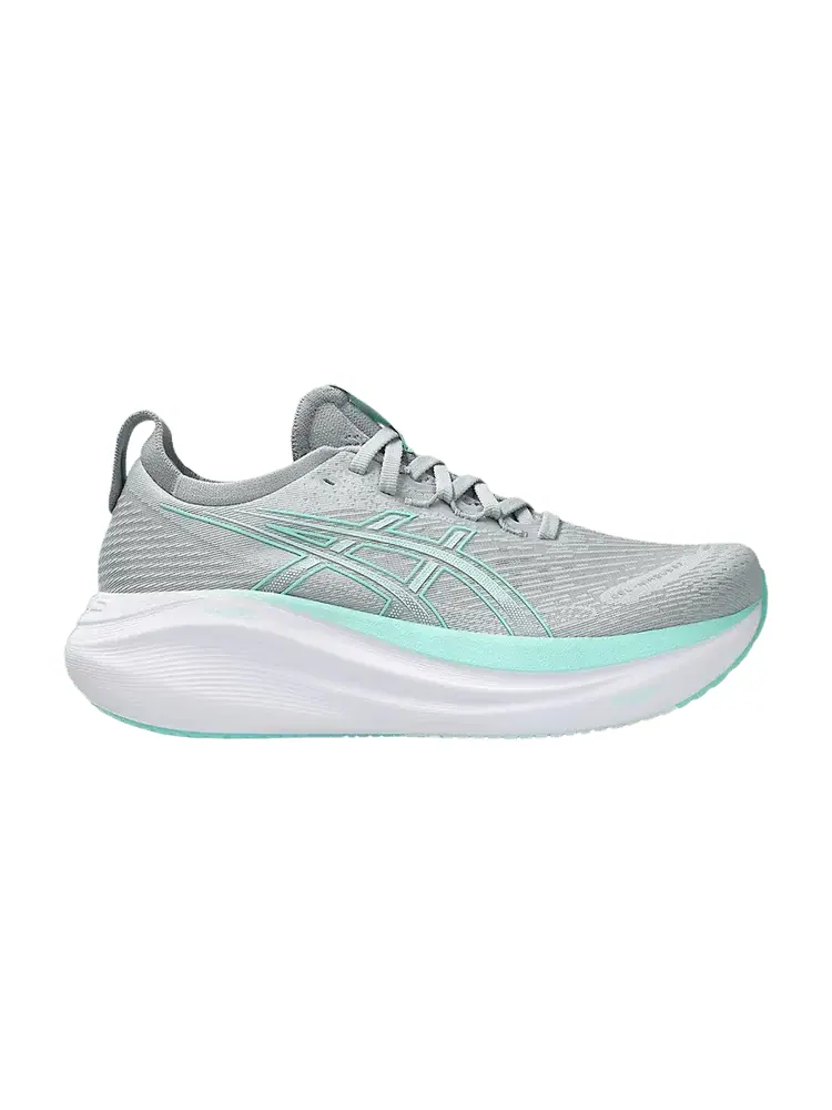 Кроссовки ASICS Wmns Gel Nimbus 27 Wide 'Piedmont Grey Illuminate Mint' — изображение 1 из 1, серый