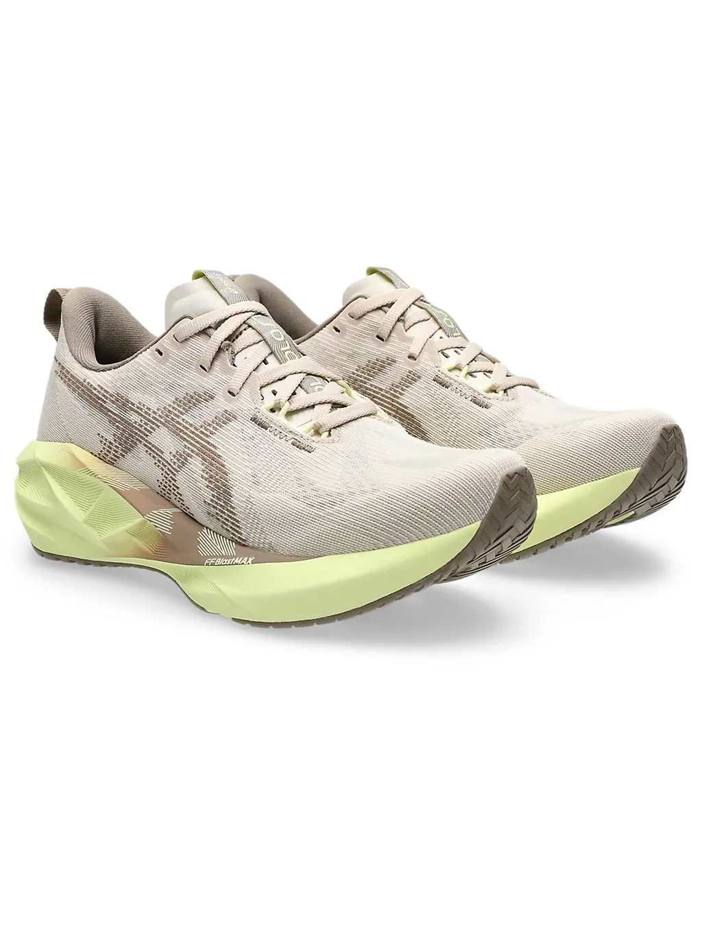 Беговые женские кроссовки Asics Novablast 5 — изображение 2 из 7, бежевый/серый