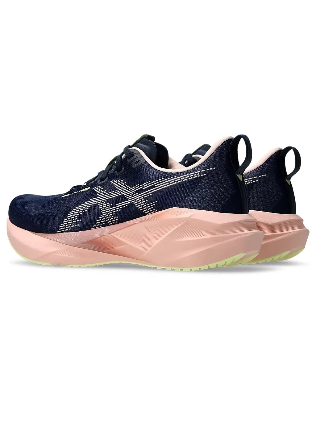 Беговые женские кроссовки Asics Novablast 5, Midnight/Breeze — изображение 3 из 7, синий/розовый