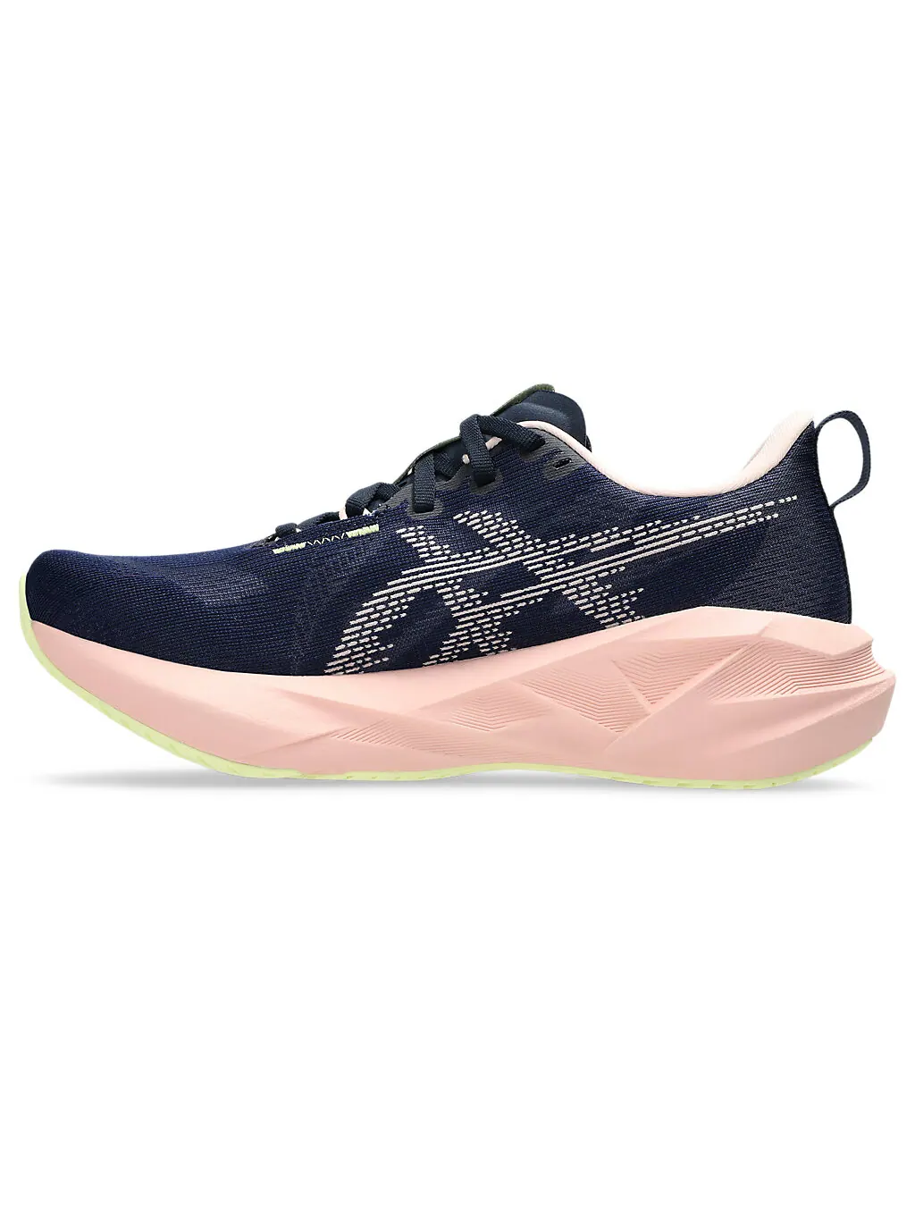 Беговые женские кроссовки Asics Novablast 5, Midnight/Breeze — изображение 7 из 7, синий/розовый