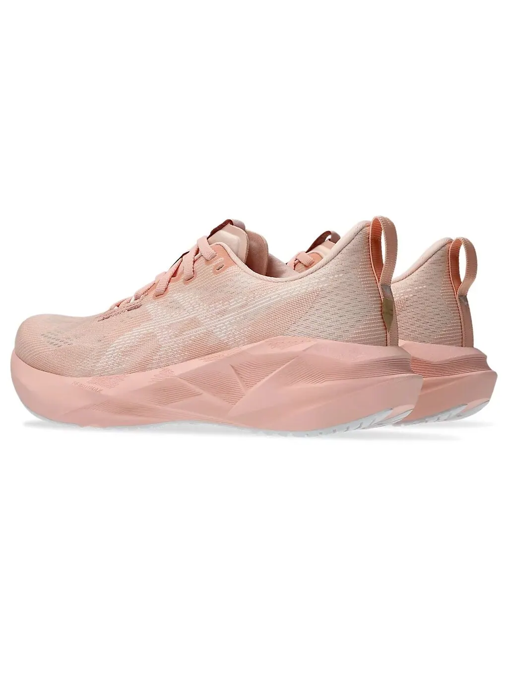 Беговые женские кроссовки Asics Novablast 5, Breeze/White, персиковый — изображение 3 из 7, розовый